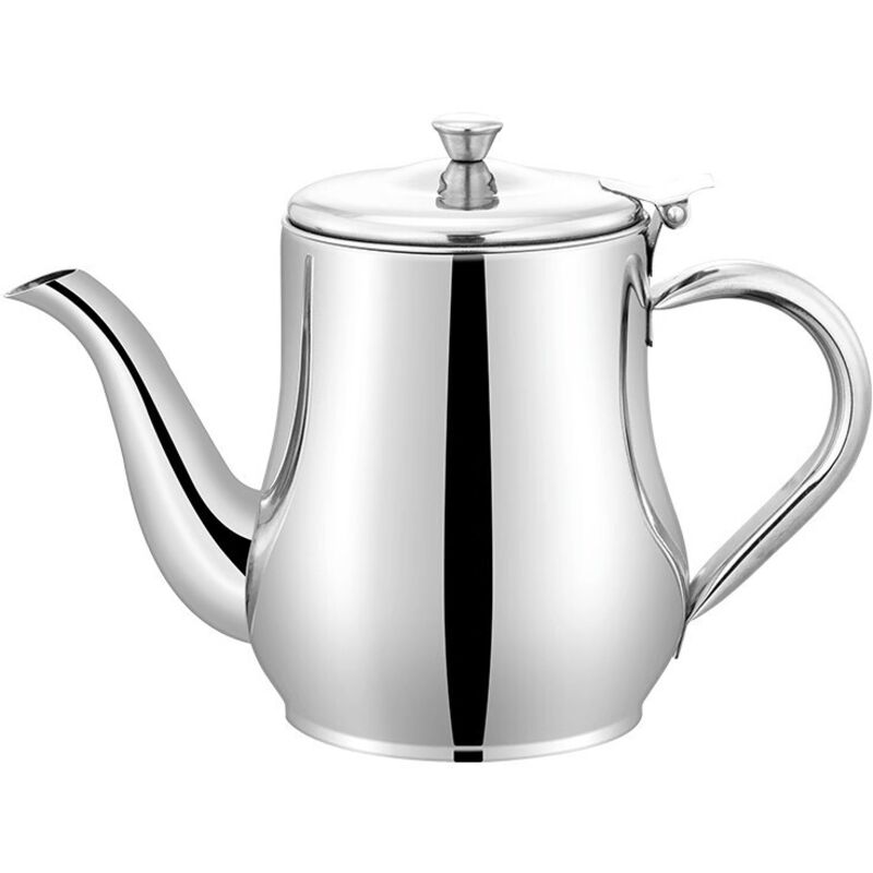 Théière de petite capacité en acier inoxydable(Argent, 18oz),7.3x10.5x6.9cm