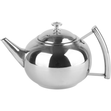 Théière en Acier Inoxydable 1,5L avec Filtre Amovible pour Infusion Feuilles et Sachets de Thé