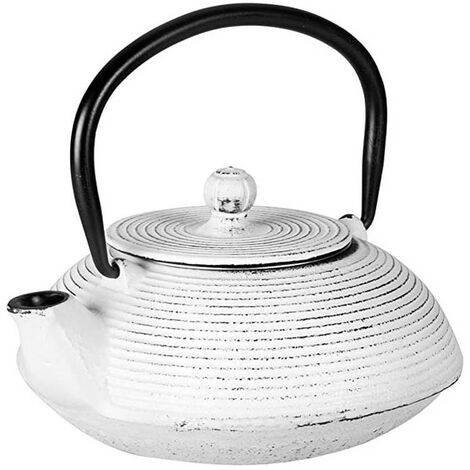 Théière en fonte Lacor - Blanche - Capacité 0,5 litre.