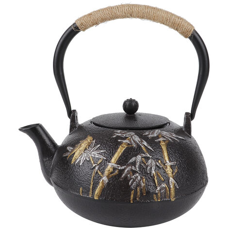 Théière en fonte théière en bambou cigale bouilloire théière verres théière en fer service à thé
