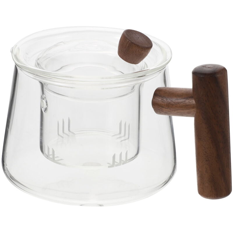 Feiyue - Théière en verre Bouilloire à thé en verre Théière Kung Fu pour cuisinière Bouilloire à thé pour le bureau à domicile (500 ml)