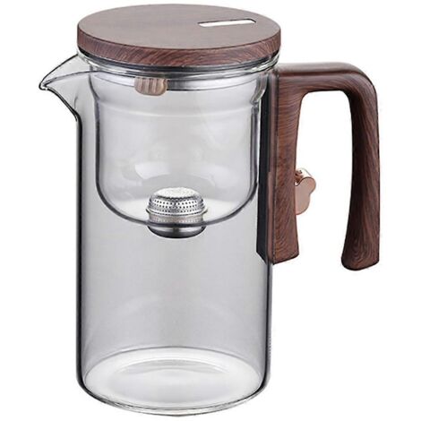 Théière en verre de 720 ml avec séparateur d'eau et interrupteur magnétique