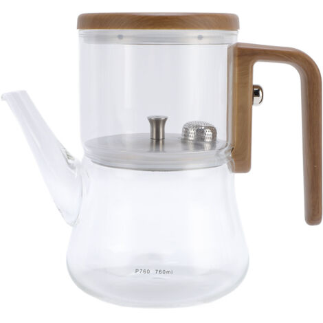 Théière en verre magnétique de 760ml, séparation de l'eau transparente avec passoire, poignée Anti-brûlure