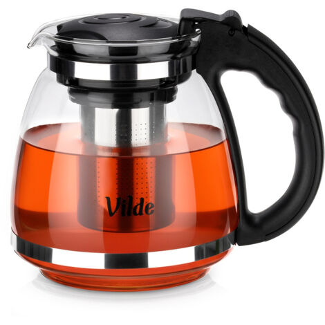 Théière en verre résistant à la chaleur avec infuseur 1,5 l