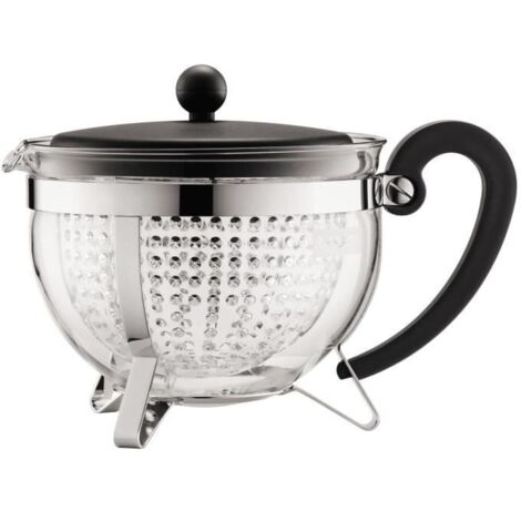 Théière filtrante acrylique BODUM CHAMBORD 1,3 l Noir