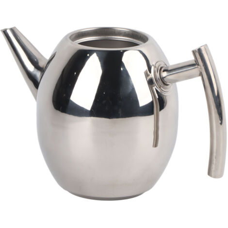Théière isotherme en inox avec passoire, 1 litre pour infusion de thé et café