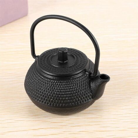 Théière japonaise en fonte de 50 ml avec passoire intégrée.
