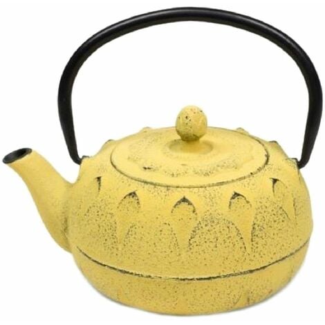 Théière Japonaise Jaune en fonte