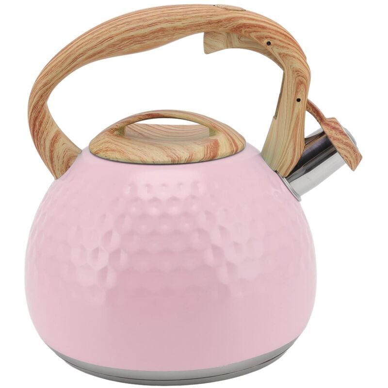 Théière, théière à sifflet en acier inoxydable 3L avec poignée résistante à la chaleur, bouilloire moderne, cuisinière électrique, cuisinière à gaz,