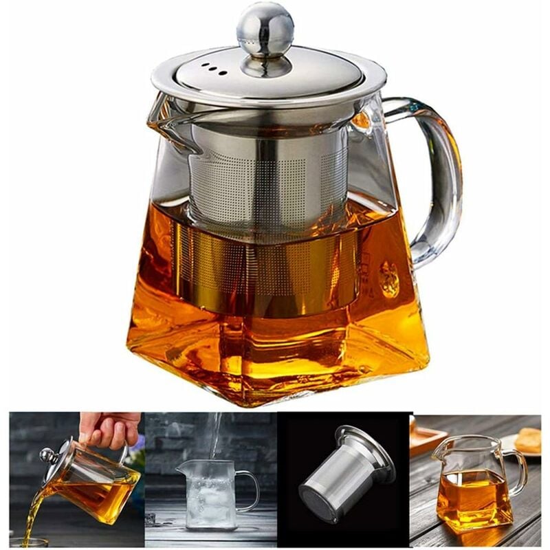 Théière Théière en verre 350 ml Passoire inox amovible (350 ml) Fei Yu