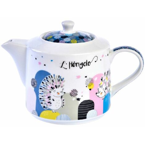 Théière Thème Hérissons avec un infuseur en métal