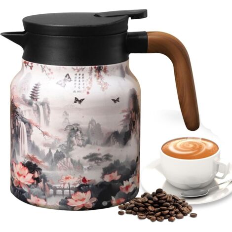 Théière vintage, théière à motif floral - Bouilloire
