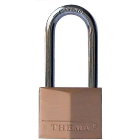THEMA - LUCCHETTO OTTONE SFACCETATO AD ARCO EXTRA LUNGO MM.40