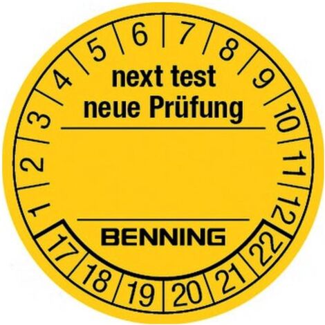 Theo Benning Benning Prüfplaketten D.30mm RL 300St.