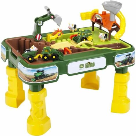 Theo Klein, Sand- & Wasser Spieltisch 2in1, John Deere Farm, 66x23x48cm, grün/gelb, 3948