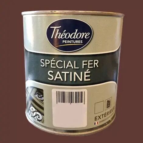 Théodore Peinture Spécial Fer Satin Rouge Basque 0,5 L
