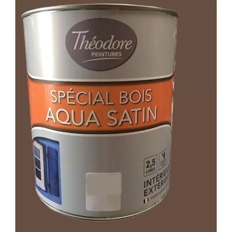 Théodore Peintures Spécial Bois Aqua satin Ton bois 2,5 L