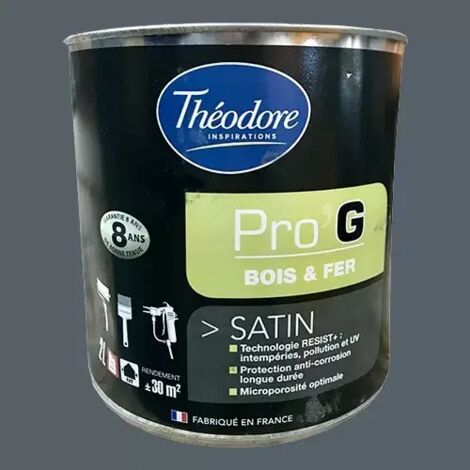 Théodore Pro'G Peinture Bois & Fer Ardoise 0,5 L