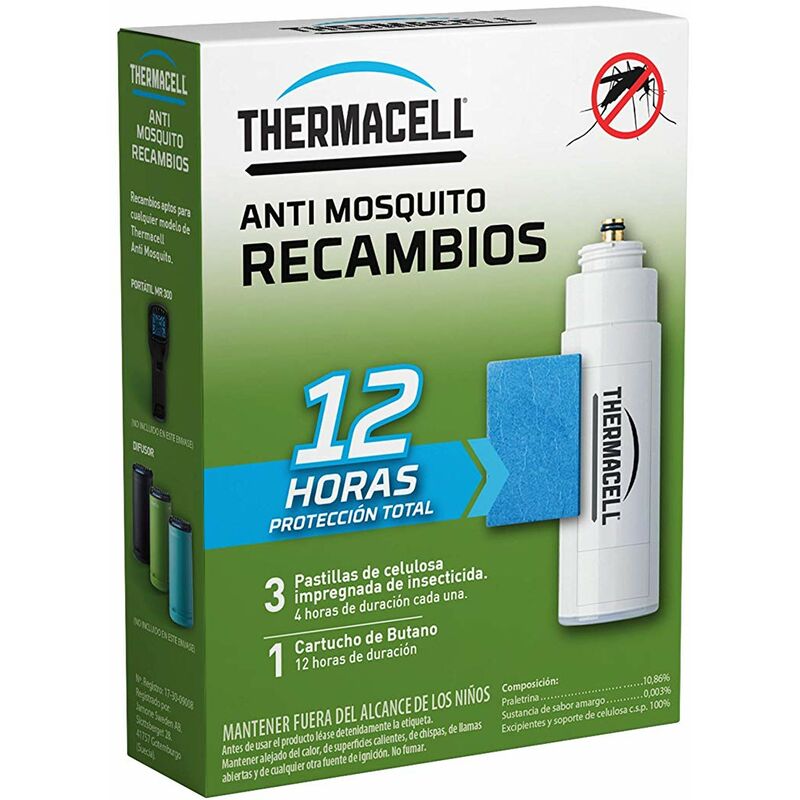 Anti-moustiques Remplacement 12 heures (3 comprims, 1 cartouche de butane) - Thermacell