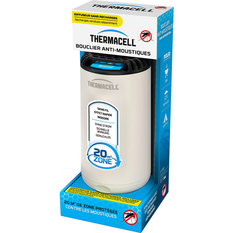 Appareil Anti-Moustiques & Moustiques Tigre sans fil Effet rapide Inodore 20m² de Protection Diffuseur Blanc