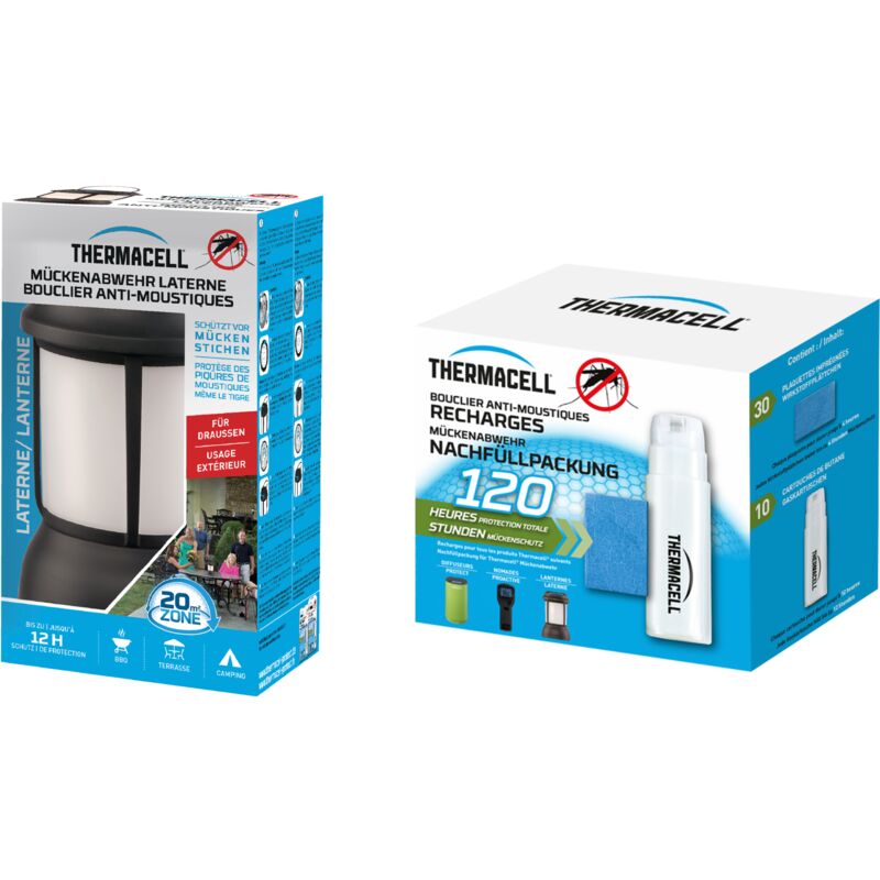 Thermacell - Pack Anti Moustiques Appareil Lanterne + Recharges 120h - 132h d'utilisation - Anti Moustique et Moustique Tigre
