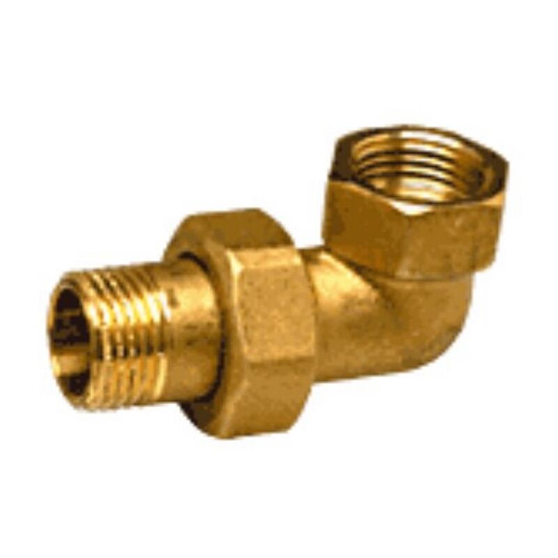 Thermador CU12 - Nickel-plated brass union fitting 90° elbow to screw - MF3/8