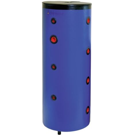 Thermador – Bouteille de mélange 200 L – Acier – Hauteur 1,438 m – 8 piquages – Pression max 6 bar – Pour chauffage et climatisation