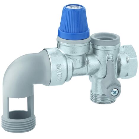 Thermador – Groupe de sécurité coudé pour chauffe-eau – Diamètre 20 x 27 mm – Siège inox – Norme ACS NF – GS20CI