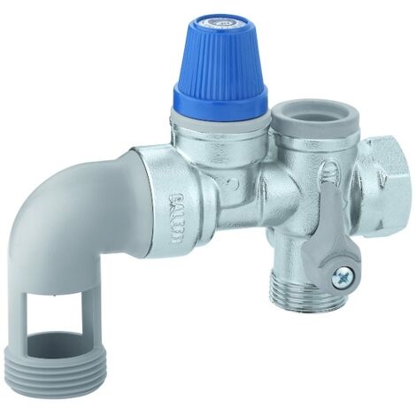 Thermador – Groupe de sécurité coudé pour chauffe-eau – Diamètre 20 x 27 mm – Siège inox – Norme ACS NF – GS20CI
