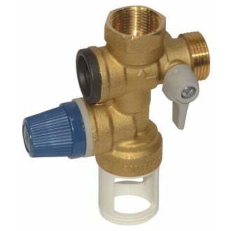 Thermador – Groupe de sécurité laiton NF-ACS droit 3/4 – Siège inox pour chauffe-eau jusqu'à 10 kW – Pression 7 bar – Antipollution NF et ACS - inox-3