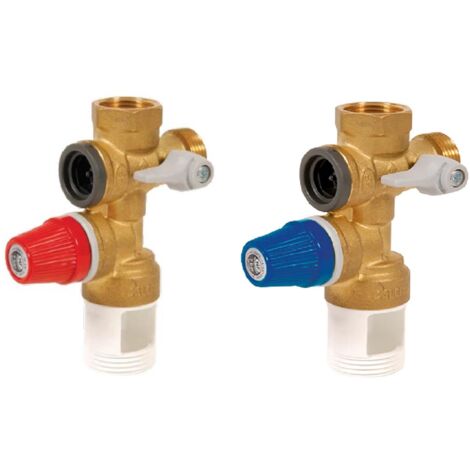 Thermador – Groupe de sécurité pour chauffe-eau 3/4'' – Corps laiton – Vanne à sphère – Clapet anti-retour – Normes NF – GSL