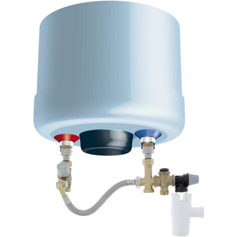 Thermador – Kit de raccordement pour chauffe-eau électrique – Filetage plomberie – 2 raccords diélectriques et mitigeur thermostatique – Pour installations domestiques
