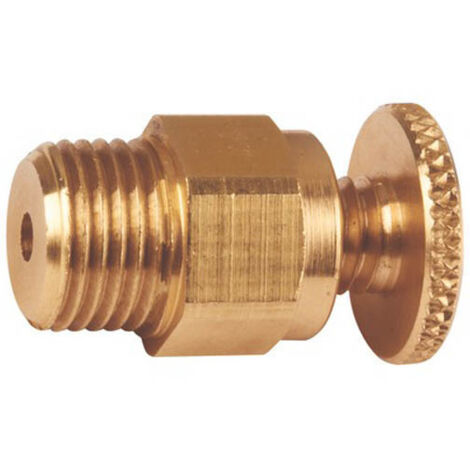 Thermador – Purgeur radiateur manuel à volant nickelé 1/8' (5x10) – Corps laiton résistant à la corrosion – Évacuation air efficace