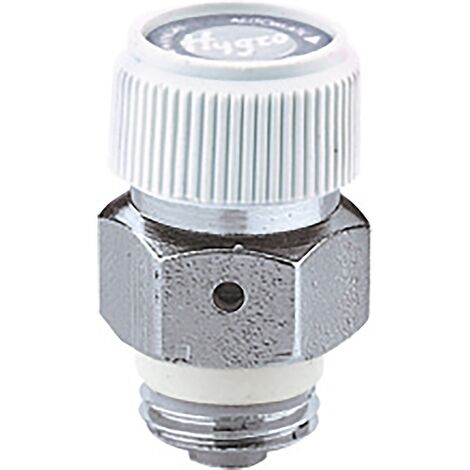 Thermador – Purgeur radiateur automatique 1/2'' – Valve en laiton chromé – Pression max 10 bars – Température max 100 °C – Vanne de ventilation