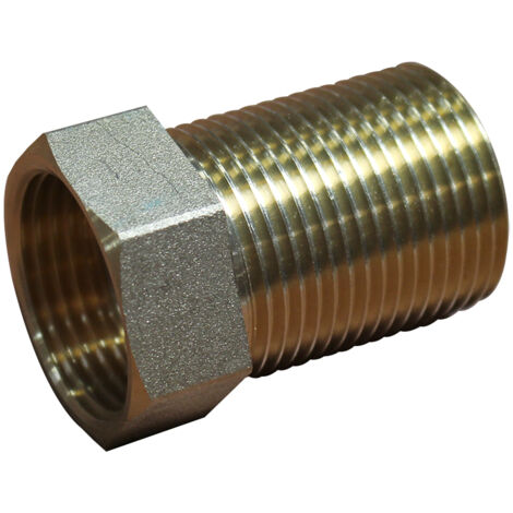 Thermador – Raccord laiton filetée Mâle Femelle 1' (26/34) – Longueur 40 mm – Pour systèmes de chauffage – Isolation vibrations et bruits