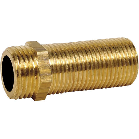 Thermador – Raccord laiton filetée Mâle Mâle 1' (26/34) – Longueur 40 mm – Pour systèmes de chauffage – Réduit vibrations et bruits