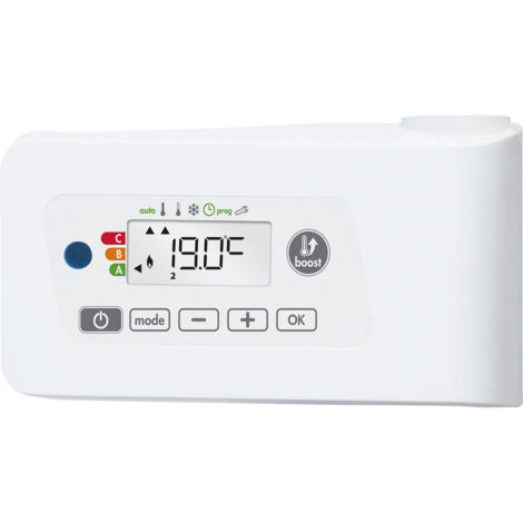 Thermador – Résistance sèche-serviette électrique 500W – Boîtier digital blanc – Indice de protection IPx4 – Mode boost pour mise en chauffe rapide