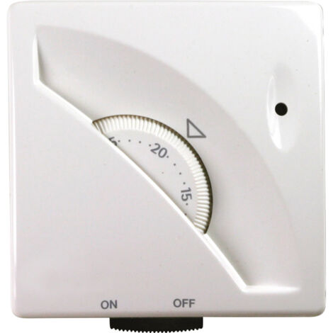 Thermador – Thermostat d'ambiance mécanique 230 V – Contact inverseur 16(2) – Plage de réglage 7°C/30°C – Position hors gel 5°C