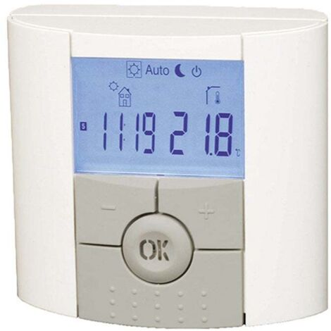 Thermador – Thermostat d'ambiance sans fil – Alimentation 2 piles AAA – Largeur 85 mm – Fonction boost pour confort rapide - RA110