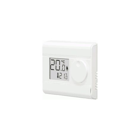 Thermador – Thermostat filaire digital pour radiateur électrique – Écran large pour lisibilité optimale – Réglage facile avec bouton rotatif