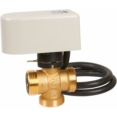 Thermador – Vanne directionnelle à sphère motorisée 1' mâle – 3 voies – Corps laiton UNI EN12165 – Pression 10 bar – Température -5° à +110°C