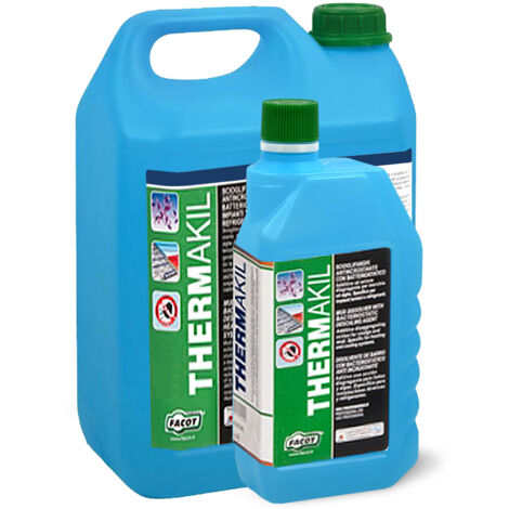 Thermakil prodotto alghicida, battericida idoneo per impianti di raffreddamento e riscaldamento - flacone da 1 litro