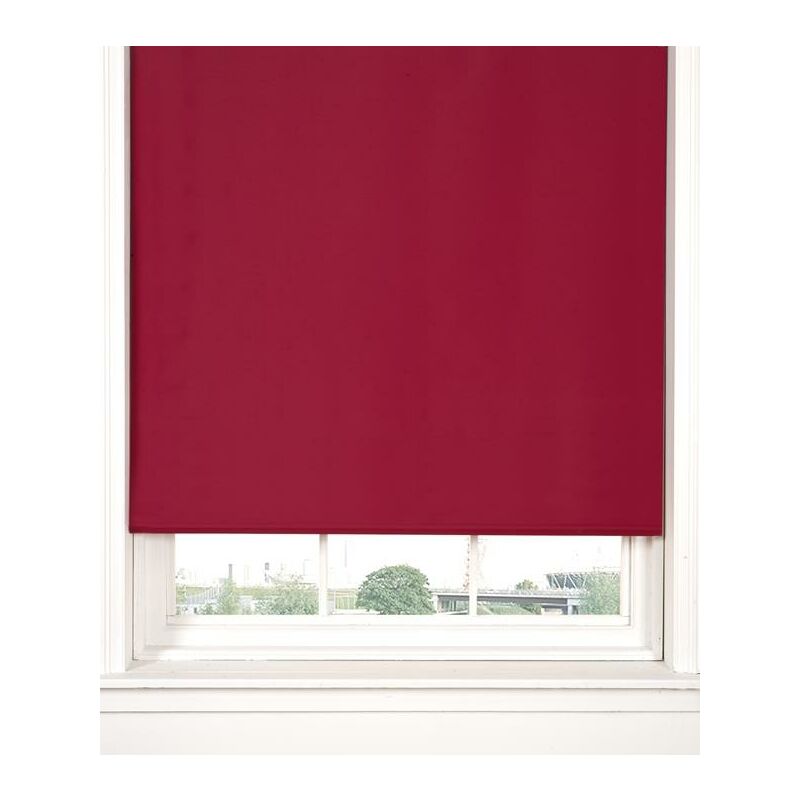 S.green - Thermal Blackout Red 60cms Wide Straight Edged Roller Blind