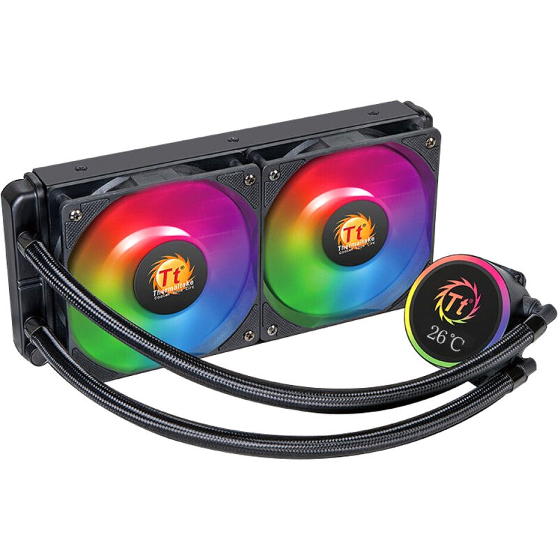 

Thermaltake 240 ARGB AIO CPU Refrigerador liquido PWM Ventiladores Sincronizacion Efecto de iluminacion Cabeza de bomba de cobre Pantalla Temperatura