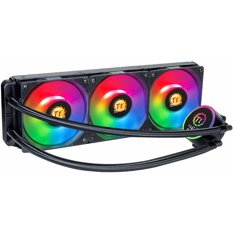 

360 ​​ARGB AIO CPU Enfriador de liquido PWM Ventiladores Sincronizacion Efecto de iluminacion Cabeza de bomba de cobre Pantalla Temperatura del agua