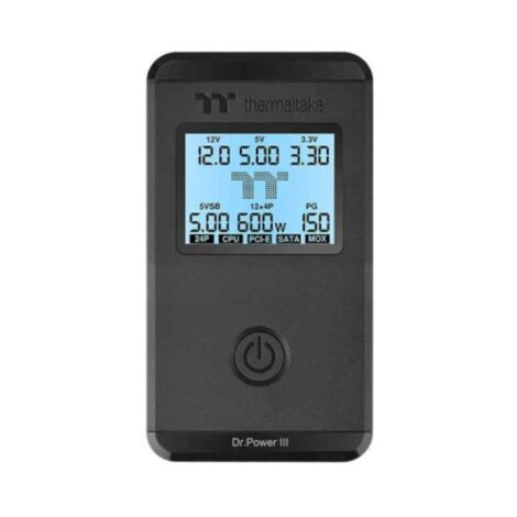 Thermaltake Dr. Power III - Tester per Alimentatore, Strumento di Diagnostica per Alimentatori di Energia, Nero