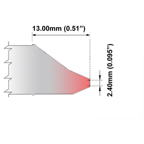 Thermaltronics Lötspitze Serie M 5,0 mm Meißel 475 °C extra lang