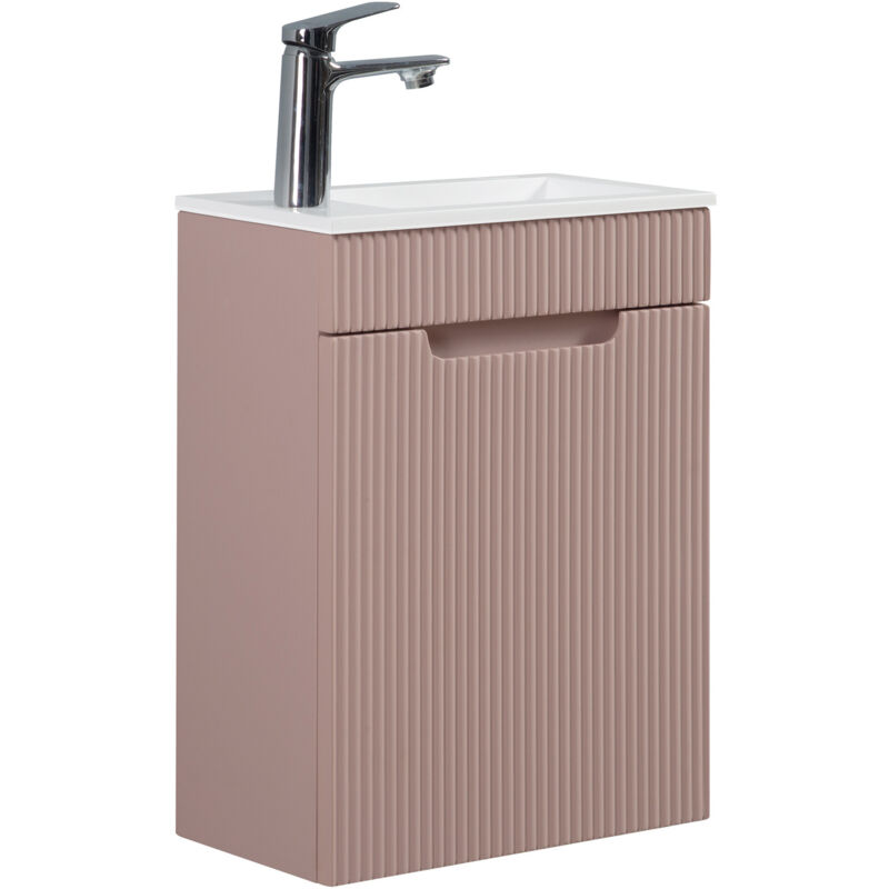 Badplaats - Meuble Lave-mains Thermis 40 x 22 cm - Rose Mat