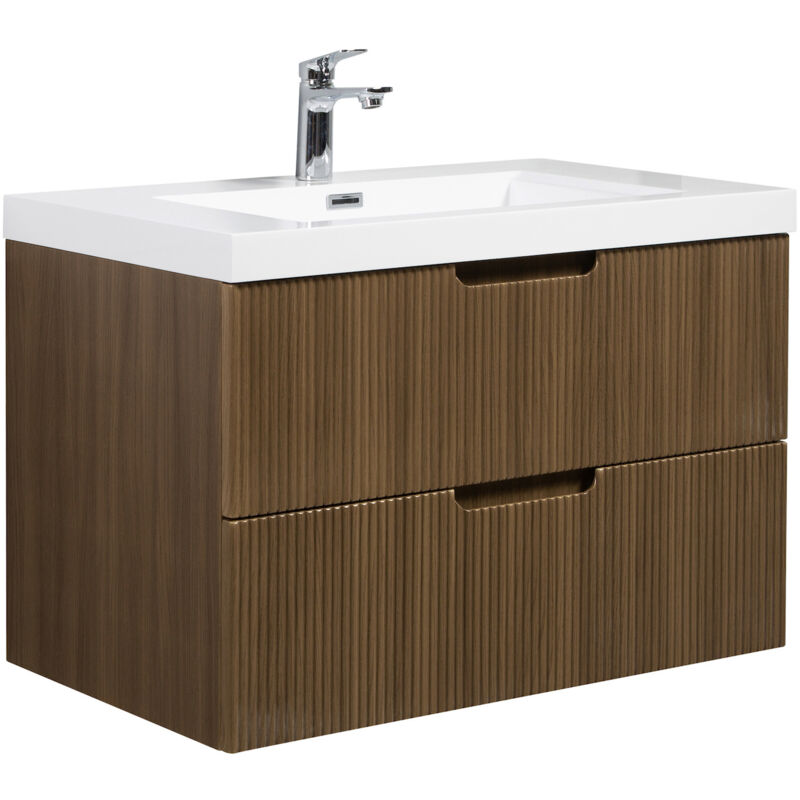 Badplaats - Meuble de salle de bain Thermis 80 cm - Marron – Meub