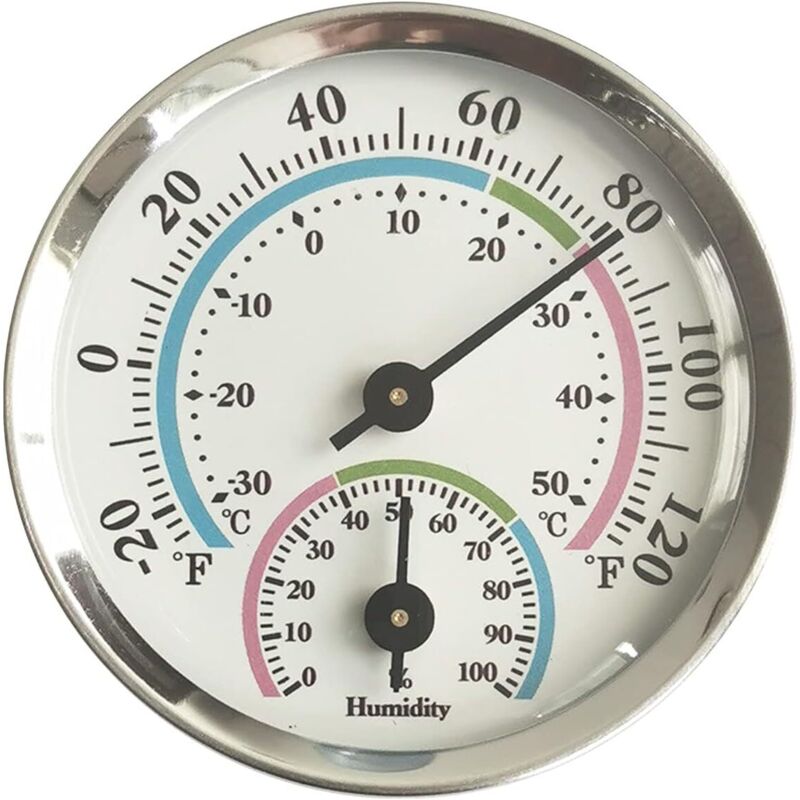 Thermo-Hygrometer, Temperatur-Hygrometer, Innenthermometer und Innen-Hygrometer, für drinnen oder draußen, hochtemperaturbeständig (Farbe)